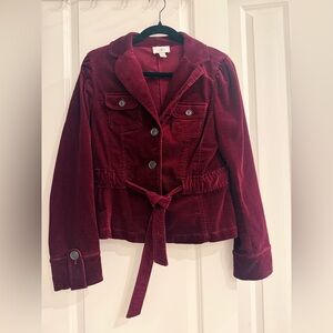 LOFT Women's Deep Red/Burgundy Blazer